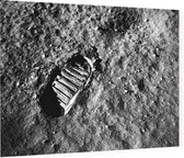 Apollo 11 lunar footprint (maanlanding) - Foto op Plexiglas - 40 x 30 cm