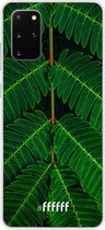 Samsung Galaxy S20+ Hoesje Transparant TPU Case - Symmetric Plants #ffffff