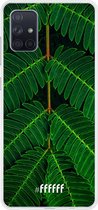 Samsung Galaxy A71 Hoesje Transparant TPU Case - Symmetric Plants #ffffff