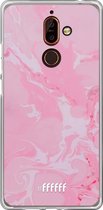 Nokia 7 Plus Hoesje Transparant TPU Case - Pink Sync #ffffff