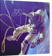 Astronaut Gemini 4 first in outer space (ruimtevaart) - Foto op Canvas - 100 x 100 cm