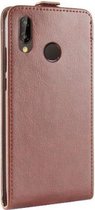 Bruin flipcase hoesje voor Huawei P20 Lite