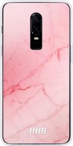 OnePlus 6 Hoesje Transparant TPU Case - Coral Marble #ffffff