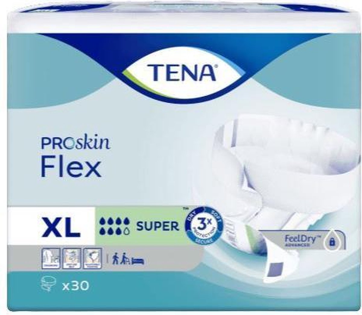 Bol.com Tena Flex Super Extra Large Incontinentie - 30 stuks - Incontinentieluiers aanbieding