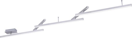 LED Plafondlamp WiZ - Smart LED - Trion Melon - 23W - Aanpasbare Kleur - Dimbaar - Afstandsbediening - Rechthoek - Mat Nikkel - Aluminium