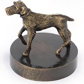 Duitse Staander met draadhaar - Verbronsd Honden Asbeeld Dieren Urn Voor Uw Geliefde Hond