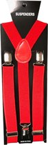 Partychimp Bretels voor bij Carnavalskleding Heren Carnaval Accessoires 2,5 Cm Breed - Rood - One-size