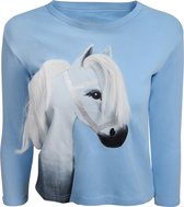 Ziegfeld T-shirt Lange Mouw Pony Stella Meisjes Katoen Blauw Maat 104