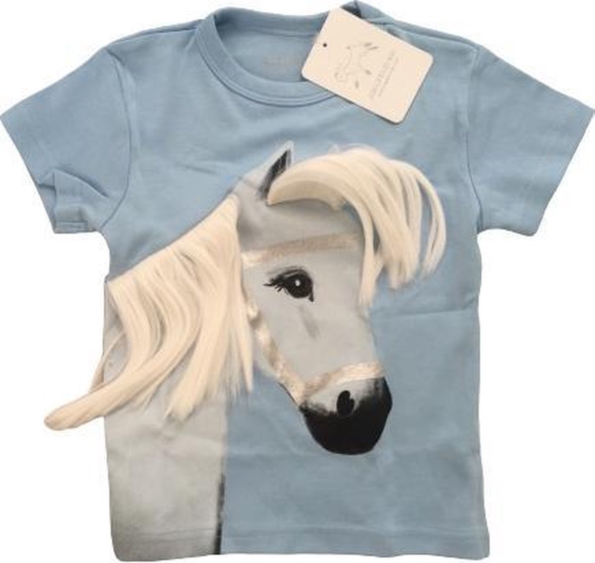 Ziegfeld T-shirt Korte Mouw Pony Stella Meisjes Katoen Blauw Maat 104