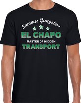 El Chapo famous gangster cadeau t-shirt zwart heren - Tekst /  Verjaardag cadeau / kado t-shirt XL