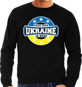 Have fear Ukraine is here / Oekraine supporter sweater zwart voor heren XL