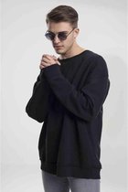 Urban Classics Sweater/trui -L- Oversize Open Edge Crew Zwart