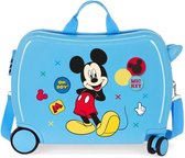 Disney Rolling Suitcase 4 Wheels Enjoy The Day Mickey Mouse Twister Light Blue