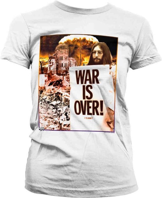 John Lennon Dames Tshirt -2XL- War Is Over Wit