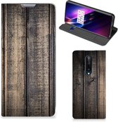 Leuk Case Cadeau voor Mannen OnePlus 8 Smart Cover Steigerhout