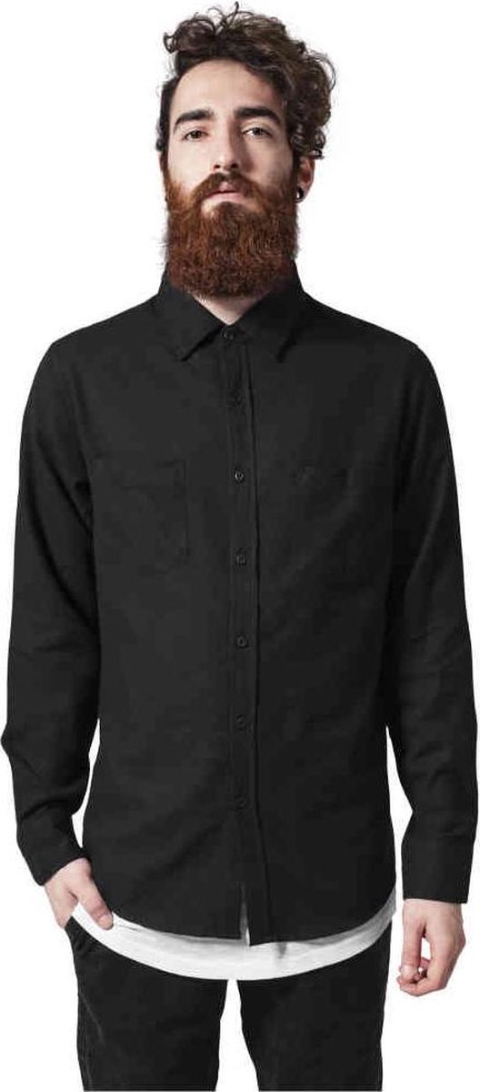 Urban Classics Checked Flanell Overhemd S Zwart