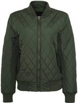 Urban Classics Jacket -S- Diamond Quilt Nylon Groen