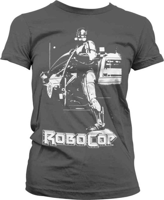 Robocop Dames Tshirt -L- Poster Grijs