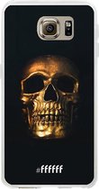 Samsung Galaxy S6 Hoesje Transparant TPU Case - Gold Skull #ffffff