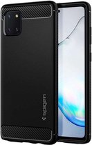 Hoesje Samsung Galaxy Note 10 Lite - Spigen Rugged Armor Case  - Zwart