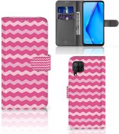 Hoesje ontwerpen Huawei P40 Lite GSM Hoesje ontwerpen Waves Pink