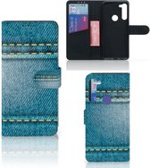 Wallet Book Case Motorola G8 Power Telefoon Hoesje Jeans