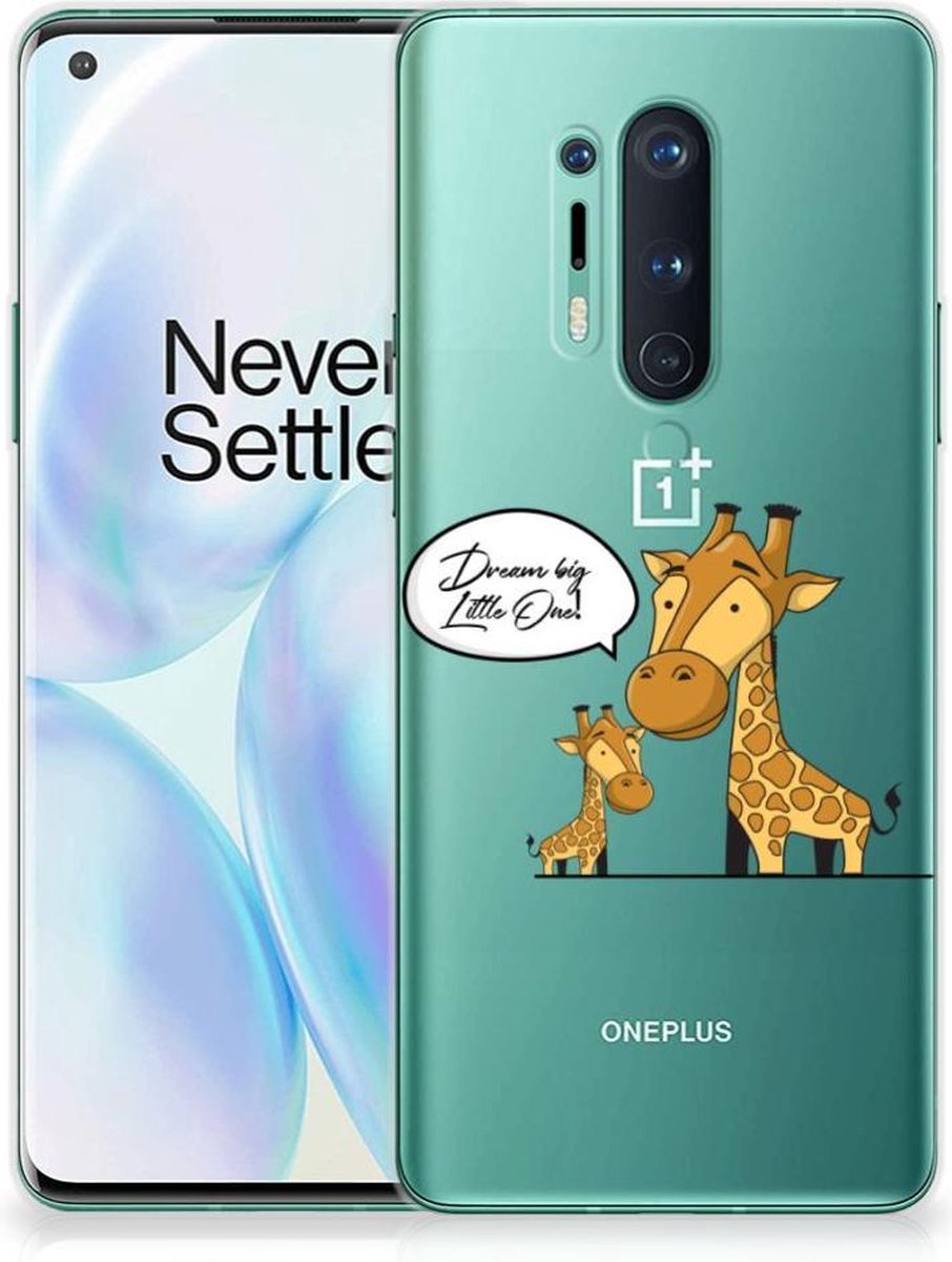 OnePlus 8 Pro Telefoonhoesje met Naam Giraffe