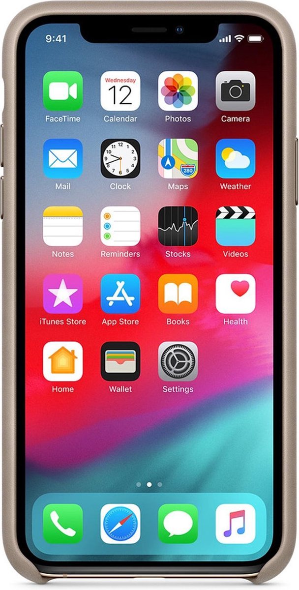 Bondgenoot Schouderophalend Mos Apple Leren Hoesje voor iPhone Xs Max - Beige | bol.com