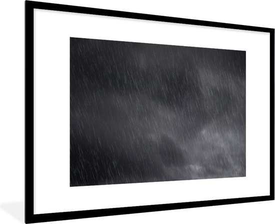 Fotolijst incl. Poster - Regen in de nacht - 120x80 cm - Posterlijst |  bol.com