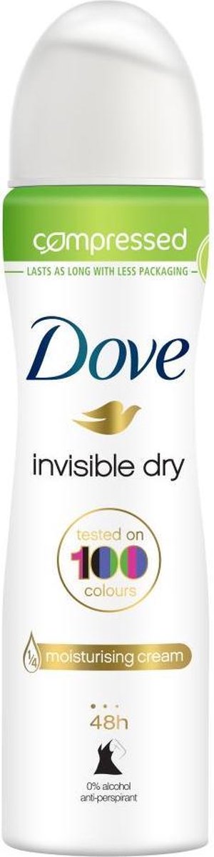 Goedkoopste Dove - Deodorant - Spray - Compressed - Invisible Dry - 75ml