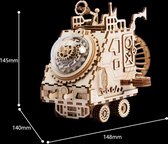 Robotime Ruimtewagen AM681 - Houten Modelbouw - Muziekdoos - Steampunk - DIY
