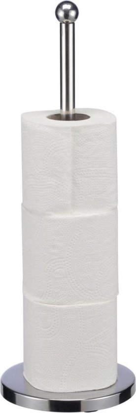 1x RVS wc/toiletrol houders 42 cm - Badkamer/toilet benodigdheden - Toiletpapier/wcpapier houders