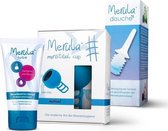 Merula menstruatie cup incl Merula lube + douche - mermaid blauw