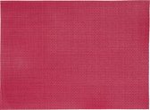 10x stuks Placemats rood/rode geweven/gevlochten 45 x 30 cm - Placemats/onderleggers tafeldecoratie - Tafel dekken