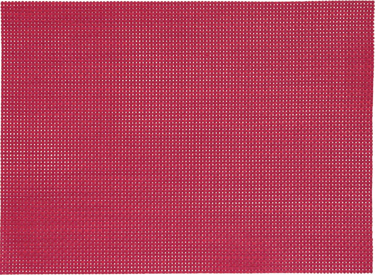 Placemats - rood - 12x stuks - geweven - 45 x 30 cm - onderleggers - tafeldecoratie