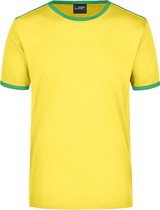 Geel met groen heren t-shirt XL