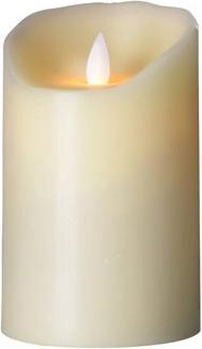 Sompex Flame DEL Cire Véritable Bougie ivoire avec minuteur 8 x 18 cm Pile 