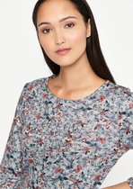LOLALIZA Sweatshirt met bloemenprint - Blauw - Maat XXL