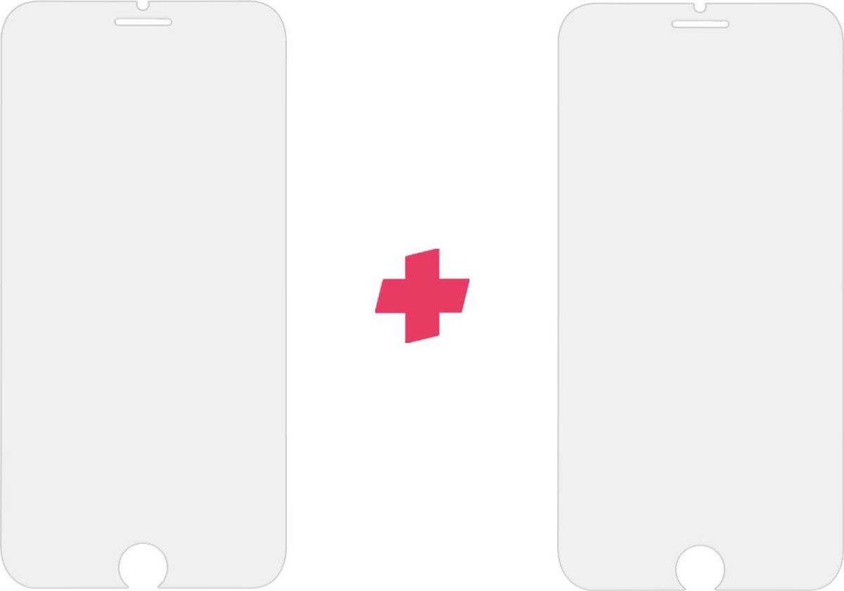 DuoPack: iPhone 8 Plus screenprotector gehard glas