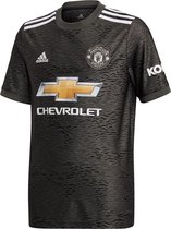 adidas - MUFC Away Jersey Youth - Manchester United Kids Shirt - 128 - Groen/Grijs