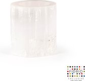 Design kaarshouder Hurricane LARGE - Fidrio SELENITE - glas, mondgeblazen - diameter 12 cm hoogte 12 cm