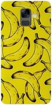 ADEL Siliconen Back Cover Softcase Hoesje Geschikt voor Samsung Galaxy A6 Plus (2018) - Bananen