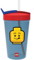 LEGO - Iconic Drinkbeker Classic 500 ml - Met Rietje - Blauw
