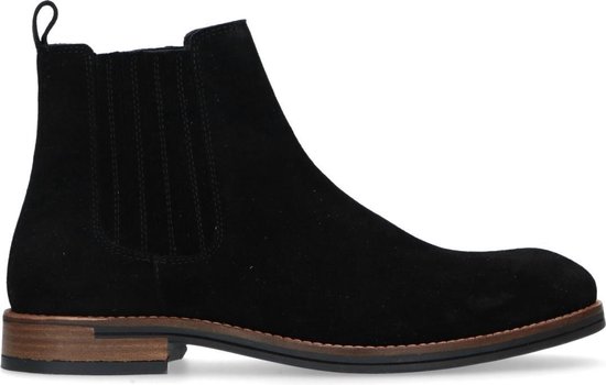 Manfield - Heren - Zwarte suède chelsea boots - Maat 42 | bol.com