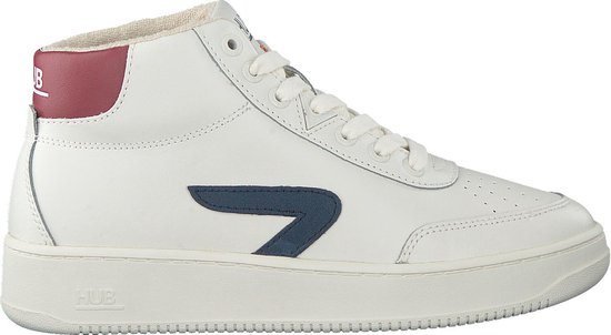HUB Dames Hoge sneakers Baseline-w Mid - Wit - Maat 37 | bol.com