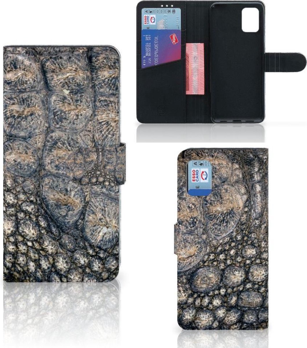Samsung Galaxy A31 Telefoonhoesje met Pasjes Krokodillenprint