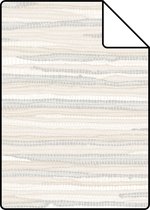 Proefstaal ESTAhome behang geweven motief beige - 148617 - 26,5 x 21 cm
