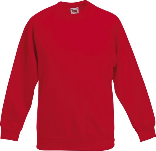 Fruit of the Loom Kinder Unisex Trui Met Raglan Mouwen (2 stuks) (Rood)