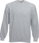 Fruit Of The Loom Kind/ Kinderen Unisex Raglan Mouwen Sweatshirt (Heather Grijs)