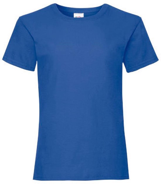 Fruit Of The Loom Filles T-shirt à manches courtes pour Kinder (2 pièces) (Retro Heather Royal Blauw)